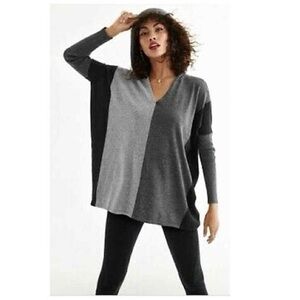 Cabi Dakota Color Block Poncho Sweater (M)